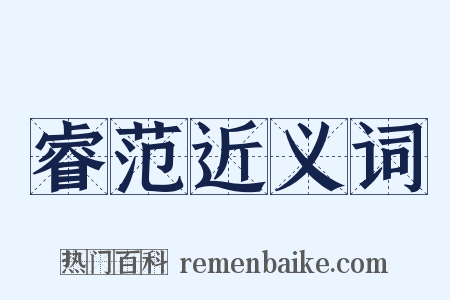 睿范近义词是什么意思的图片